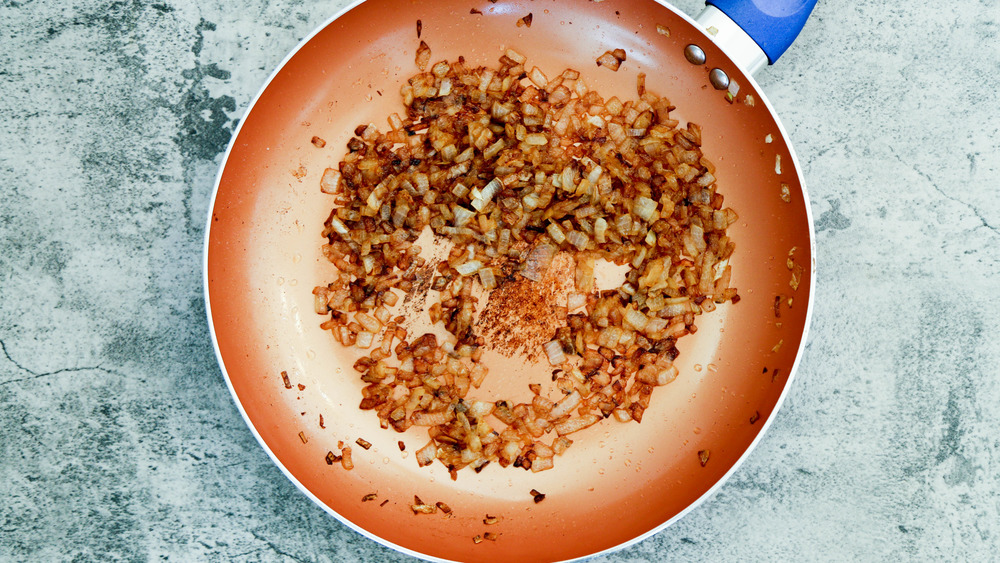 cooking onions for turkey burger