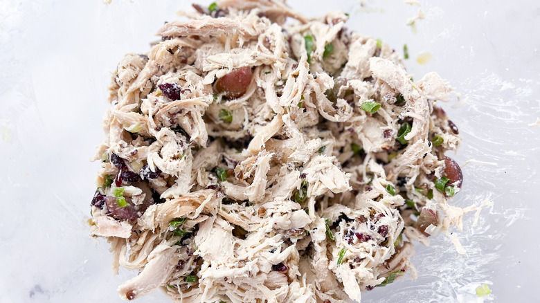 turkey salad in bowl