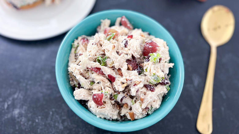 turkey salad in a bowl