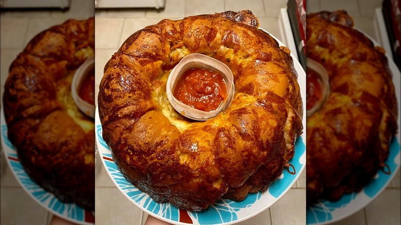 pizza monkey bread on plate