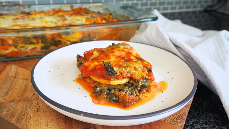 spinach and pasta casserole