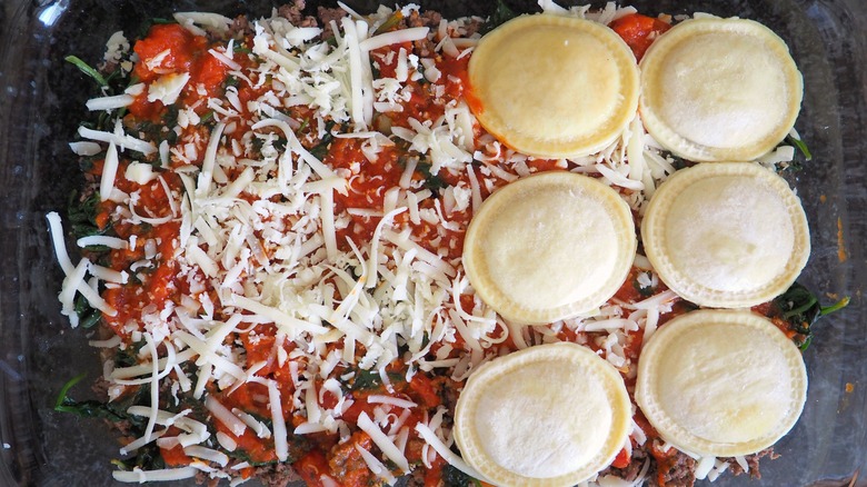 frosen ravioli with marinara sauce