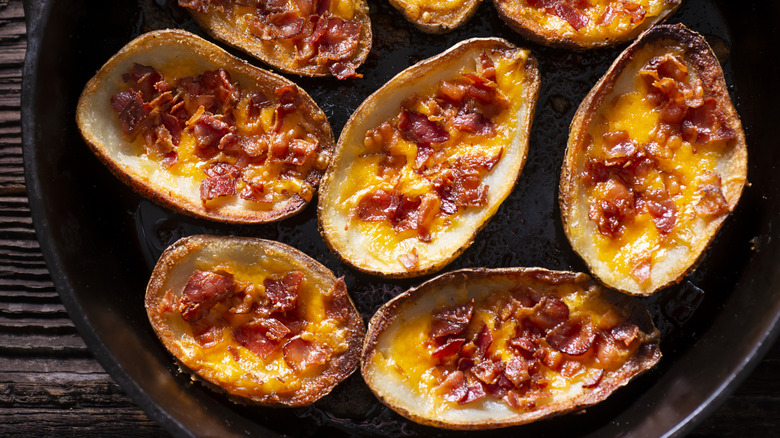 potato skins in cast iron