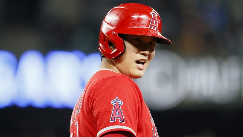 Shohei Ohtani looking dubious