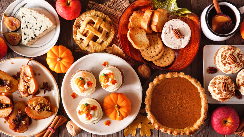 A spread of fall desserts and pies