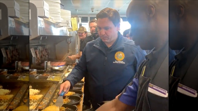 Ron DeSantis cooking hash browns