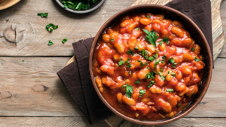 Bowl of kidney bean chili