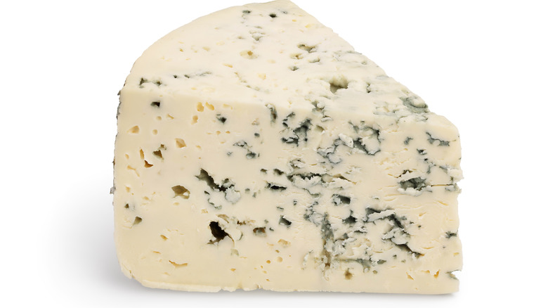 Blue cheese on white 