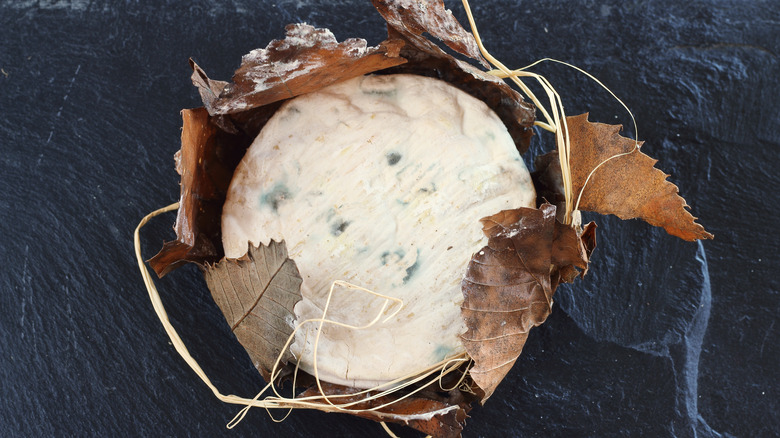 leaf-wrapped cheese