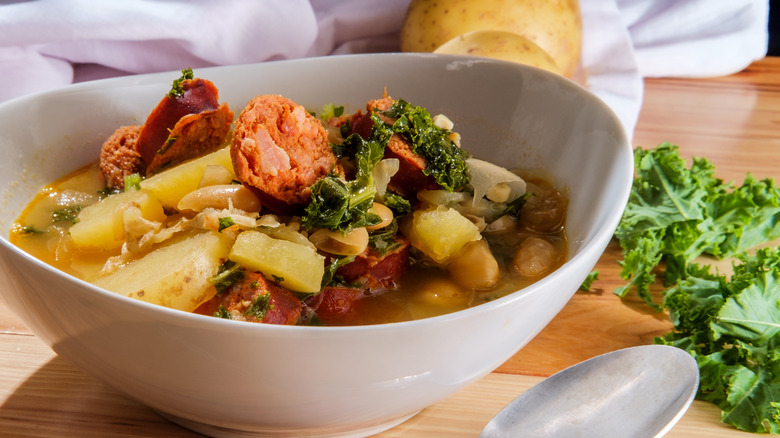 bowl of caldo verde