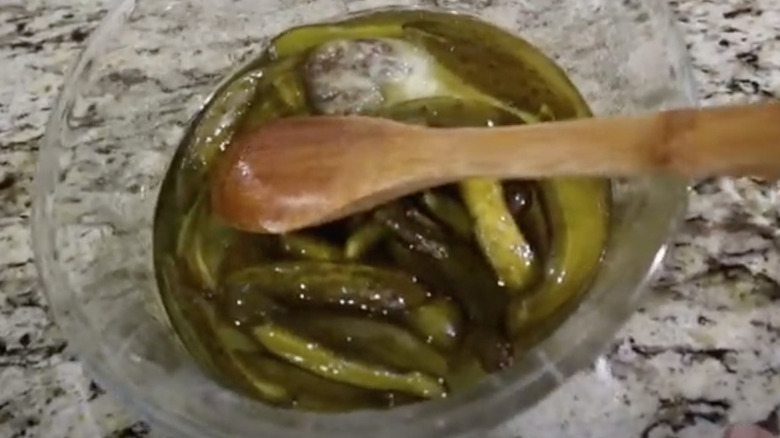 Pickles in sugar syrup