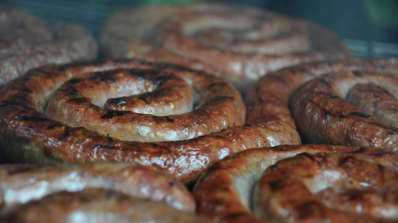 Boerewor coils on the grill