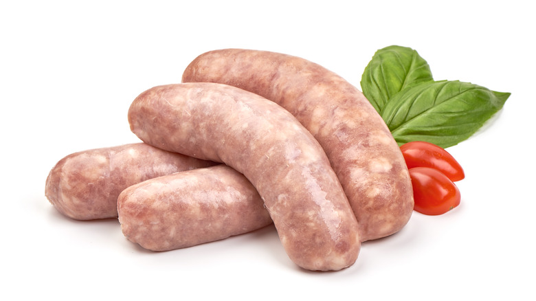 Raw pork Italian sausages 