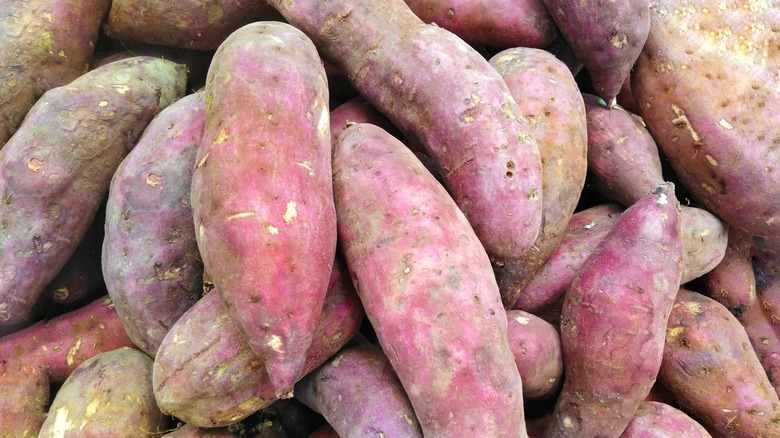 pile of raw ube