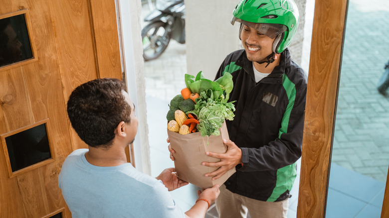 Man delivering groceries