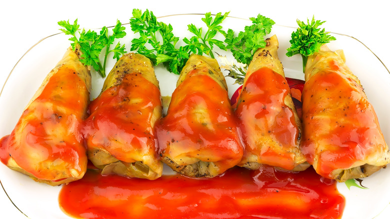 plate of cabbage rolls