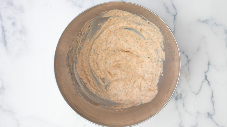 remoulade sauce in metal bowl