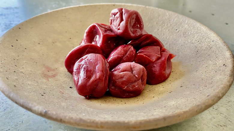 Bowl of umeboshi plums