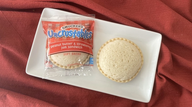 Smucker's Uncrustables on a plate