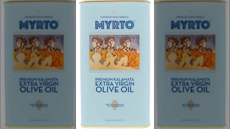 two myrto olive oil tins