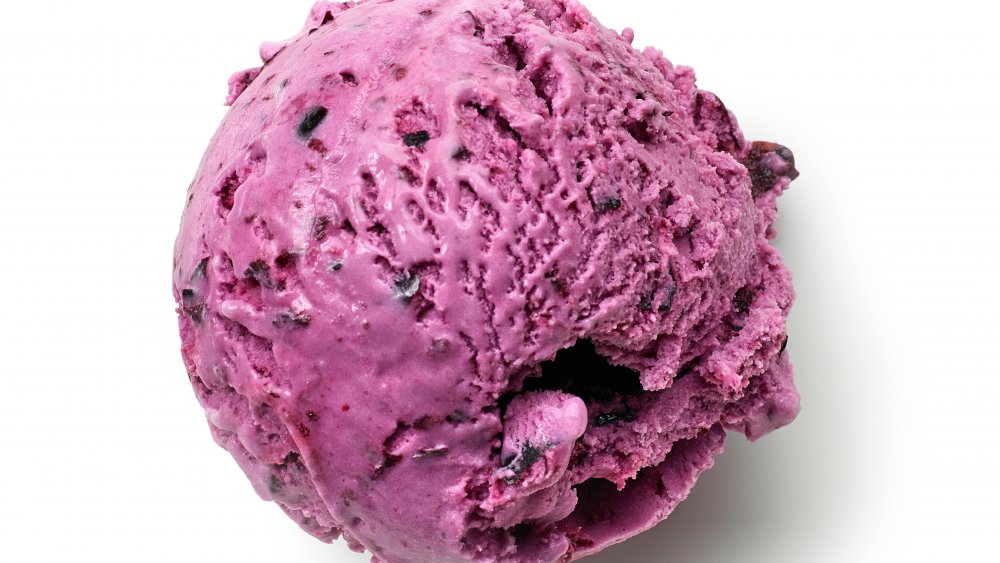 Black raspberry ice cream from gas station