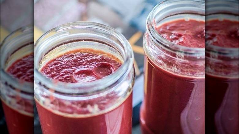 Tomato passata in jars