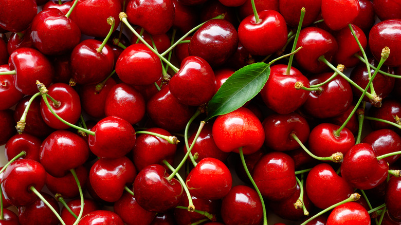 many red cherries