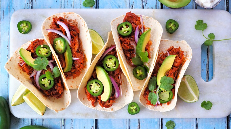 jackfruit tacos on board