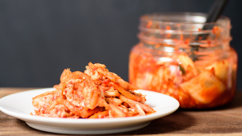 kimchi on small plate