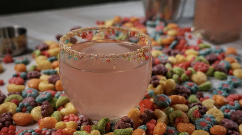 Breakfast cereal clarified milk punch