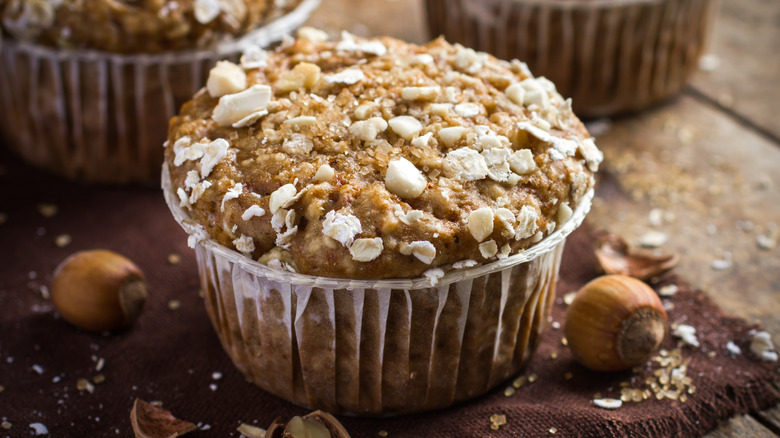 Oat-topped cereal muffins