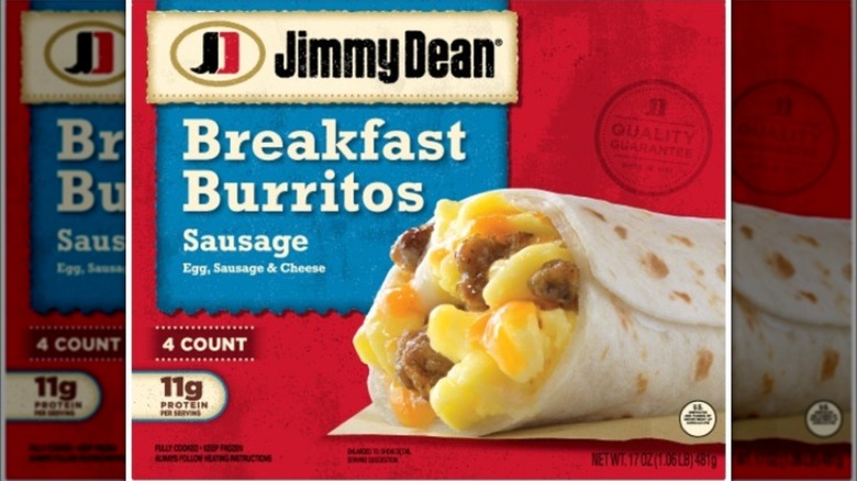 sausage breakfast burritos from Jimmy Dean