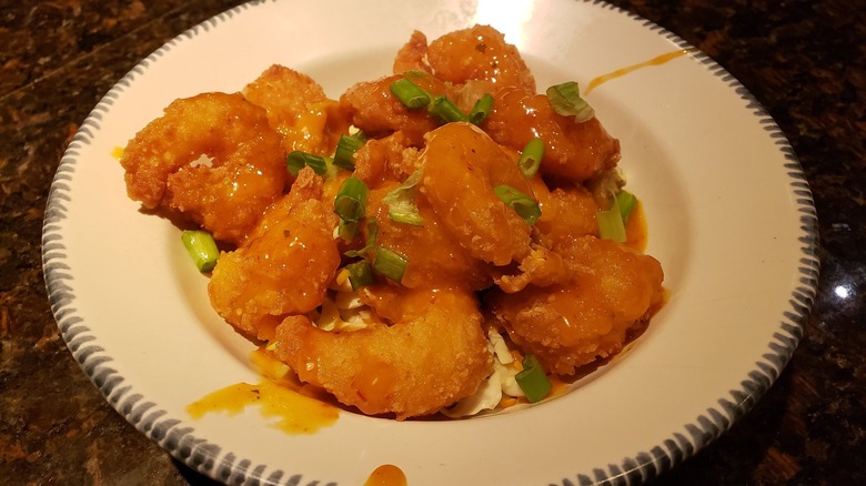 crispy shrimp in sauce