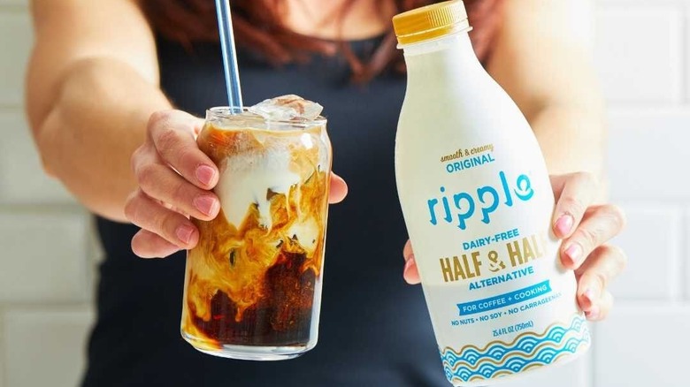 Ripple dairy-free creamer iced coffee