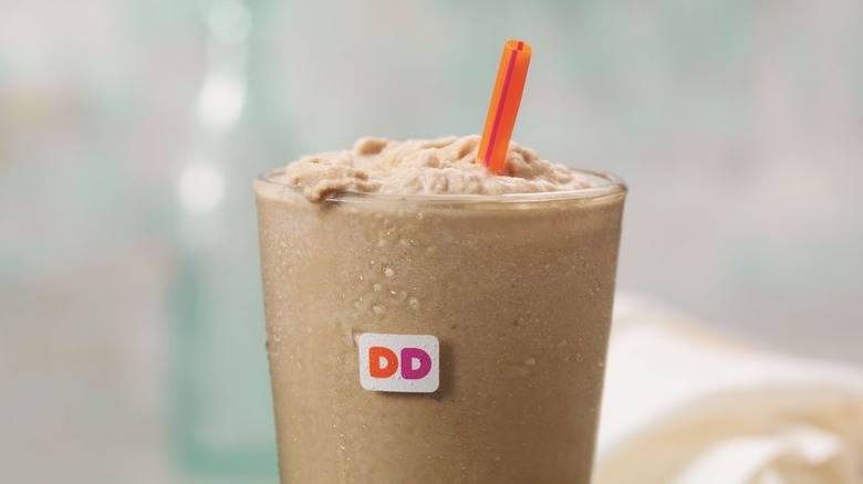 Dunkin donuts frozen coffee in a cup  