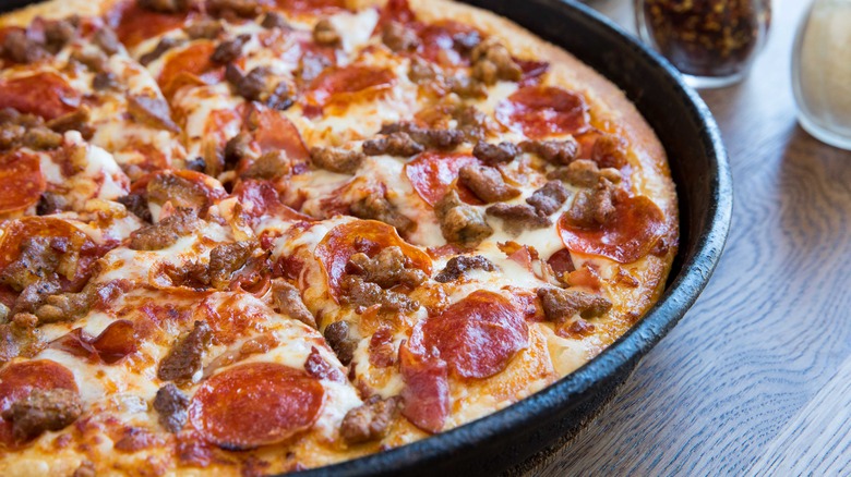 Pizza Hut's meat lover's pizza