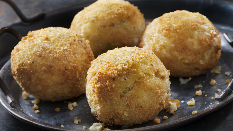 Potato croquettes on a plate