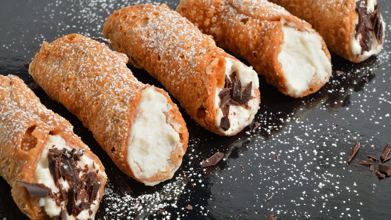 Italian ricotta cannoli