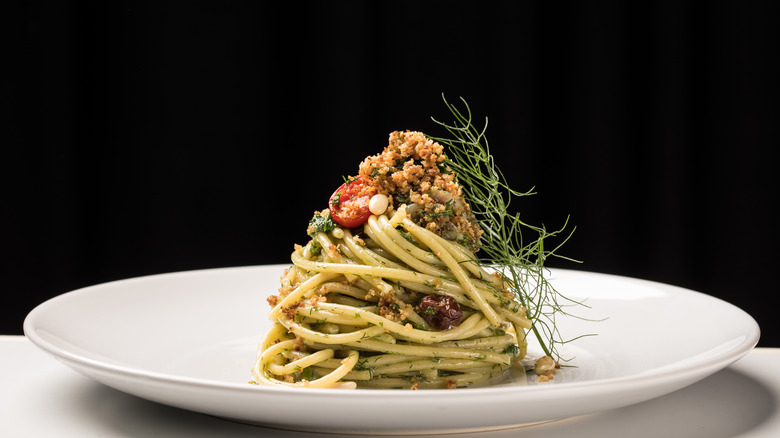 Pasta with sardines Sicilian dish