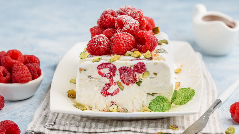 Semifreddo frozen Italian dessert