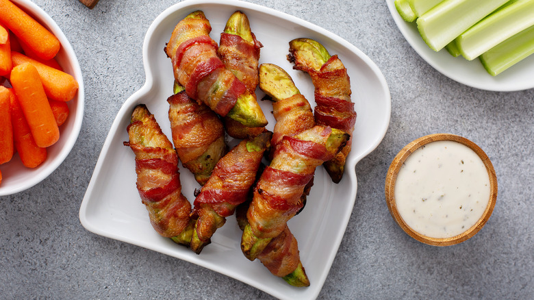 Bacon wrapped avocado