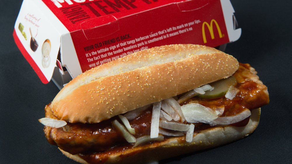 mcrib sandwich at McDonald's