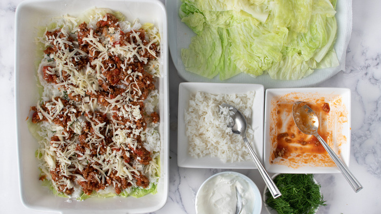 ingredients for cabbage casserole