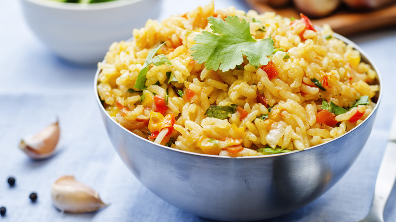 seasoned rice in a bowl