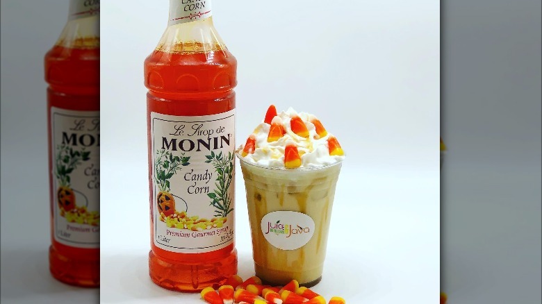 candy corn syrup with latte