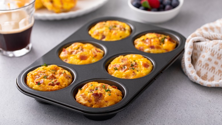 egg muffins in a tin