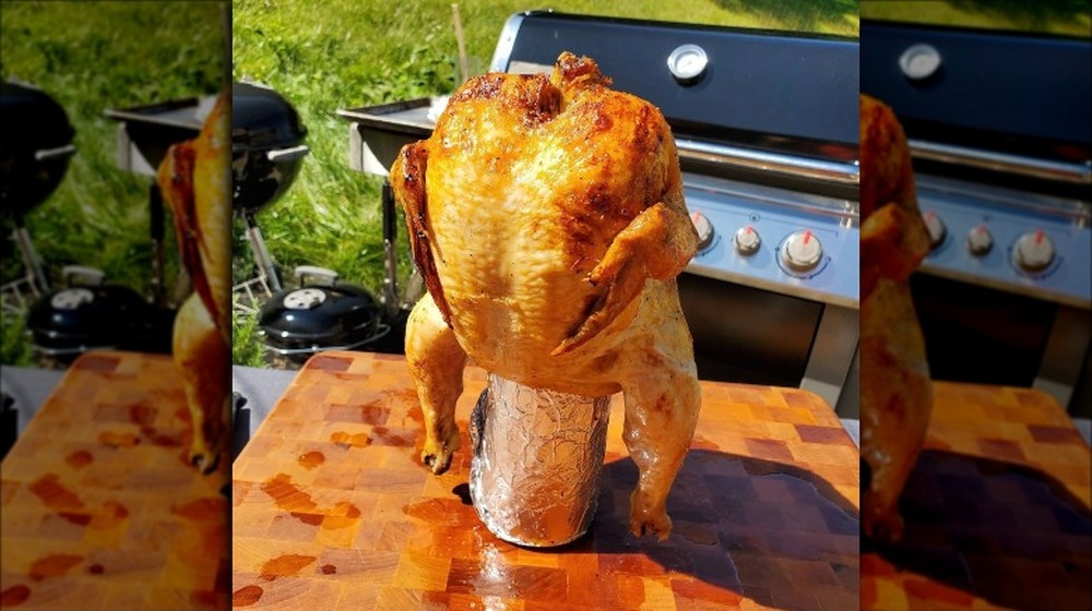 Sunny Anderson's grilled chicken in a can