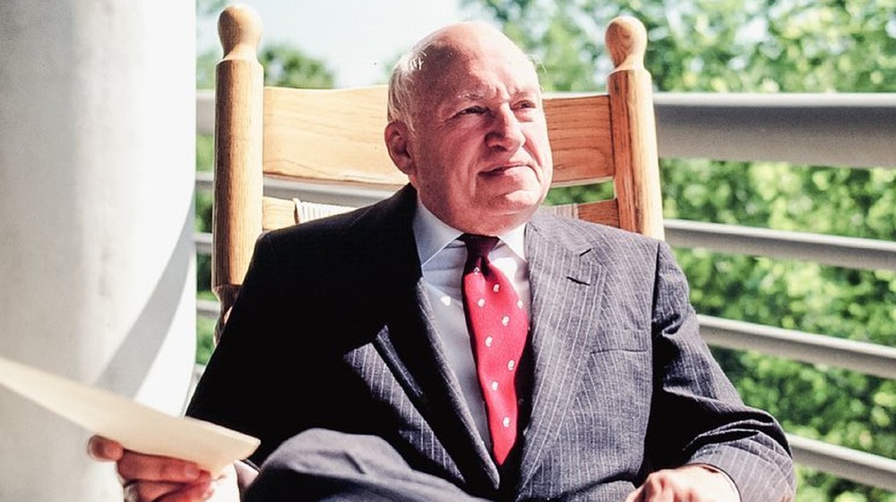 Truett Cathy at his office