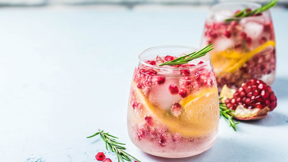 glasses of fruit-infused sparkling water