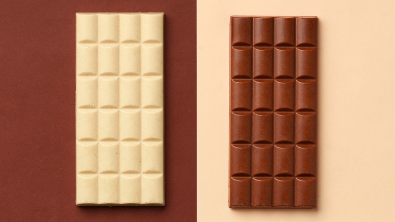 white and milk chocolate bars